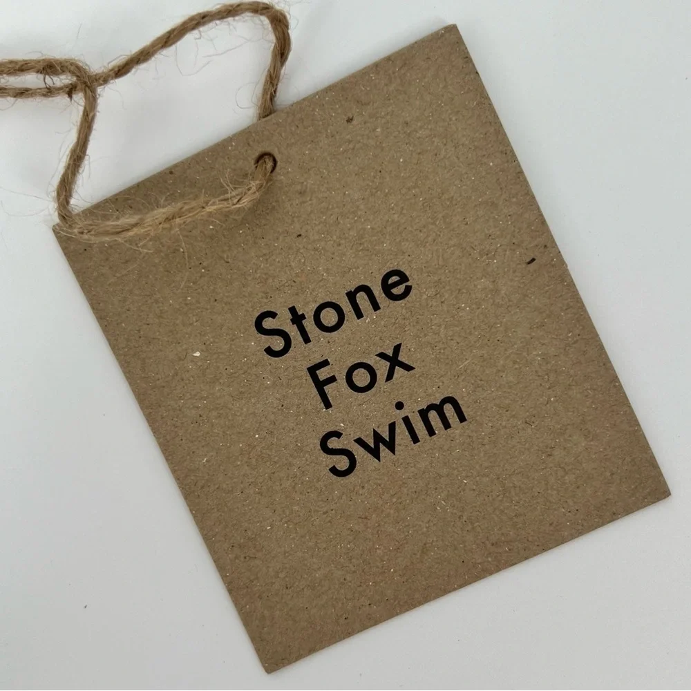 Stone Fox Swim Womens Bralette Bikini Top Size XS Light Green Butterfly Pique